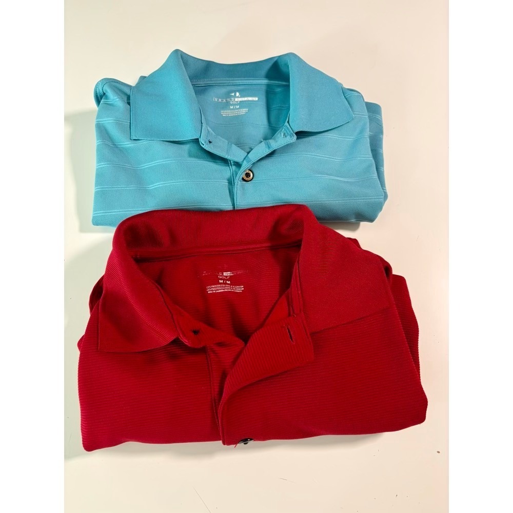 Lot of 2 Grand Slam Golf Mens Polo Shirt Medium Performance Country Club Weekend